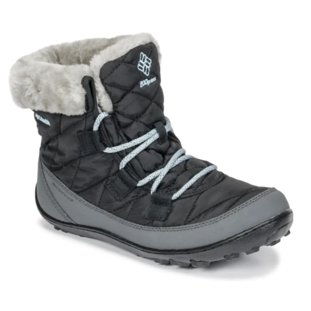 Columbia Black and Gray Kids Winter Snow Boots